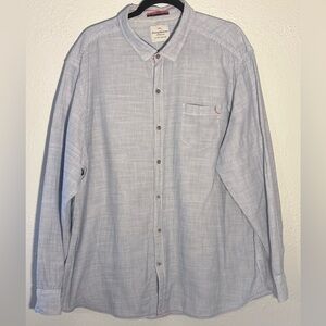 Tommy Bahama Men’s Button Down Long Sleeve Cotton Blue/White Shirt Size 3XL